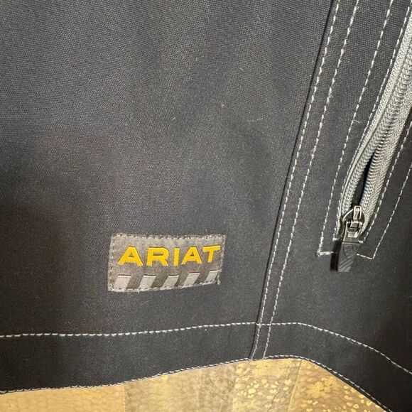 Ariat Men's Black Rebar Stretch Canvas Softshell Jacket XXL - Picture 4 of 11